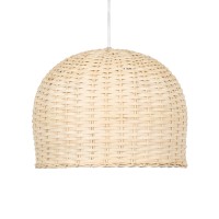 GLOBOSTAR® BERMUDA 01708 Boho Κρεμαστό Φωτιστικό Οροφής με Ντουί 1 x E27 AC 220-240V IP20 - Μπεζ - Μ31 x Π31 x Y22cm