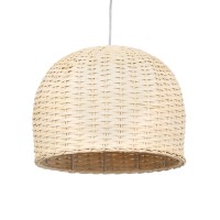 GLOBOSTAR® BERMUDA 01708 Boho Κρεμαστό Φωτιστικό Οροφής με Ντουί 1 x E27 AC 220-240V IP20 - Μπεζ - Μ31 x Π31 x Y22cm