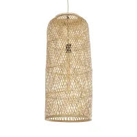 GLOBOSTAR® CALERO 01711 Boho Κρεμαστό Φωτιστικό Οροφής με Ντουί 1 x E27 AC 220-240V IP20 - Μπεζ - Μ30 x Π30 x Υ70cm