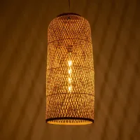 GLOBOSTAR® CALERO 01711 Boho Κρεμαστό Φωτιστικό Οροφής με Ντουί 1 x E27 AC 220-240V IP20 - Μπεζ - Μ30 x Π30 x Υ70cm