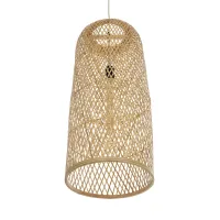 GLOBOSTAR® CALERO 01711 Boho Κρεμαστό Φωτιστικό Οροφής με Ντουί 1 x E27 AC 220-240V IP20 - Μπεζ - Μ30 x Π30 x Υ70cm