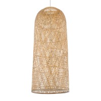 GLOBOSTAR® CALERO 01712 Boho Κρεμαστό Φωτιστικό Οροφής με Ντουί 1 x E27 AC 220-240V IP20 - Μπεζ - Μ40 x Π40 x Υ90cm