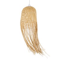 GLOBOSTAR® MANILA 01713 Boho Κρεμαστό Φωτιστικό Οροφής με Ντουί 1 x E27 AC 220-240V IP20 - Μπεζ - Μ25 x Π25 x Υ60cm