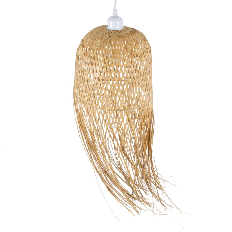 GLOBOSTAR® MANILA 01713 Boho Κρεμαστό Φωτιστικό Οροφής με Ντουί 1 x E27 AC 220-240V IP20 - Μπεζ - Μ25 x Π25 x Υ60cm