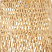 GLOBOSTAR® MANILA 01713 Boho Κρεμαστό Φωτιστικό Οροφής με Ντουί 1 x E27 AC 220-240V IP20 - Μπεζ - Μ25 x Π25 x Υ60cm