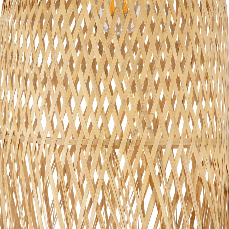 GLOBOSTAR® MANILA 01713 Boho Κρεμαστό Φωτιστικό Οροφής με Ντουί 1 x E27 AC 220-240V IP20 - Μπεζ - Μ25 x Π25 x Υ60cm
