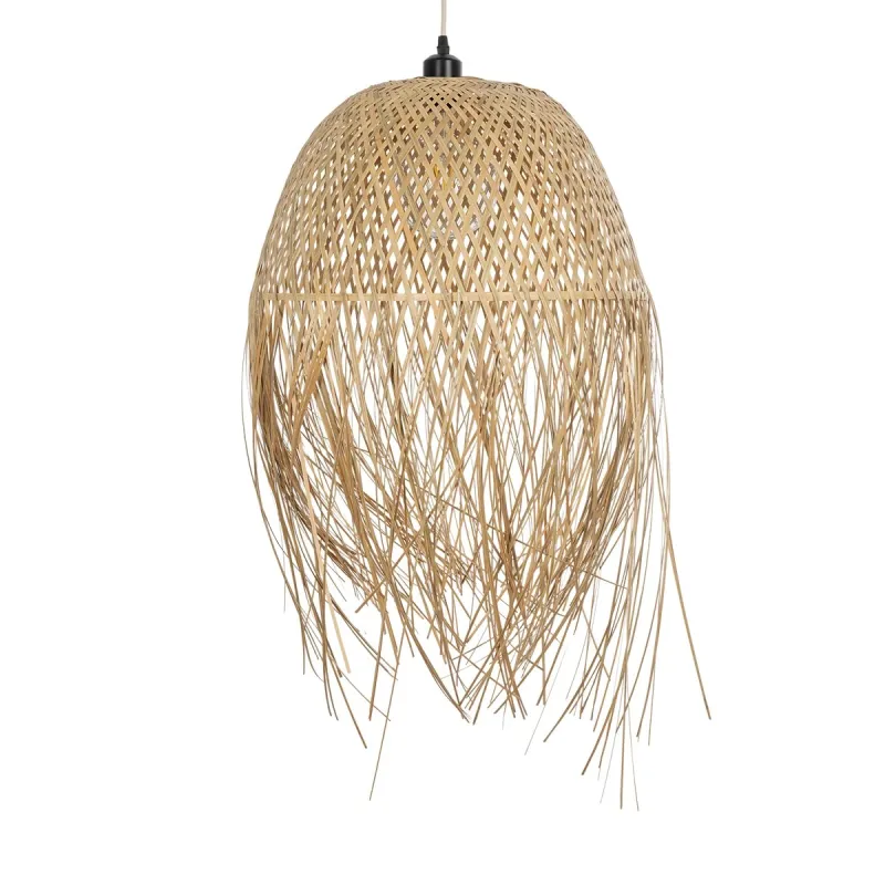 GLOBOSTAR® MANILA 01714 Boho Κρεμαστό Φωτιστικό Οροφής με Ντουί 1 x E27 AC 220-240V IP20 - Μπεζ - Μ45 x Π45 x Υ60cm