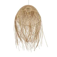 GLOBOSTAR® MANILA 01714 Boho Κρεμαστό Φωτιστικό Οροφής με Ντουί 1 x E27 AC 220-240V IP20 - Μπεζ - Μ45 x Π45 x Υ60cm