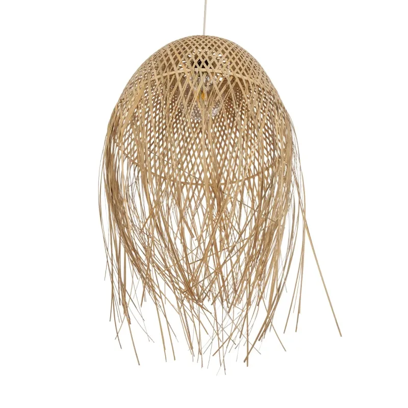 GLOBOSTAR® MANILA 01714 Boho Κρεμαστό Φωτιστικό Οροφής με Ντουί 1 x E27 AC 220-240V IP20 - Μπεζ - Μ45 x Π45 x Υ60cm