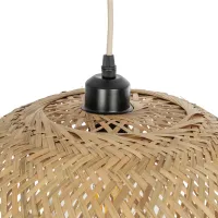 GLOBOSTAR® MANILA 01714 Boho Κρεμαστό Φωτιστικό Οροφής με Ντουί 1 x E27 AC 220-240V IP20 - Μπεζ - Μ45 x Π45 x Υ60cm