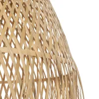 GLOBOSTAR® MANILA 01714 Boho Κρεμαστό Φωτιστικό Οροφής με Ντουί 1 x E27 AC 220-240V IP20 - Μπεζ - Μ45 x Π45 x Υ60cm
