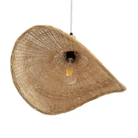 GLOBOSTAR® CUBA 01719 Boho Κρεμαστό Φωτιστικό Οροφής με Ντουί 1 x E27 AC 220-240V IP20 - Μπεζ - Μ53 x Π42 x Υ32cm