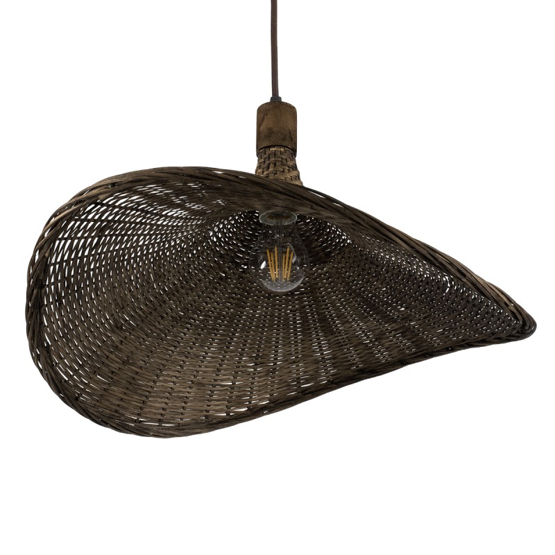 GLOBOSTAR® CUBA 01720 Boho Κρεμαστό Φωτιστικό Οροφής με Ντουί 1 x E27 AC 220-240V IP20 - Καφέ - Μ53 x Π53 x Υ30cm