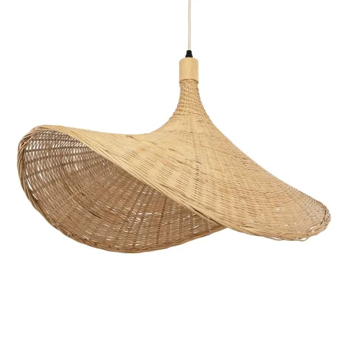 GLOBOSTAR® CUBA 01721 Boho Κρεμαστό Φωτιστικό Οροφής με Ντουί 1 x E27 AC 220-240V IP20 - Μπεζ - Μ64 x Π48 x Υ41cm