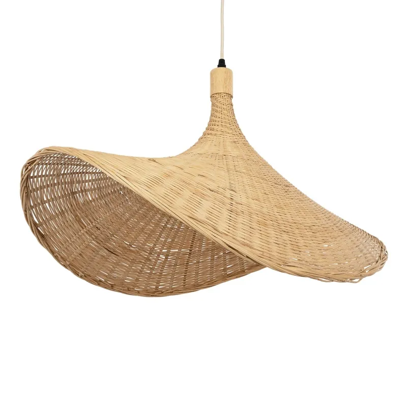 GLOBOSTAR® CUBA 01721 Boho Κρεμαστό Φωτιστικό Οροφής με Ντουί 1 x E27 AC 220-240V IP20 - Μπεζ - Μ64 x Π48 x Υ41cm