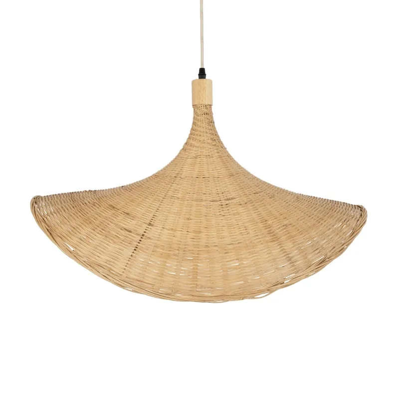 GLOBOSTAR® CUBA 01721 Boho Κρεμαστό Φωτιστικό Οροφής με Ντουί 1 x E27 AC 220-240V IP20 - Μπεζ - Μ64 x Π48 x Υ41cm