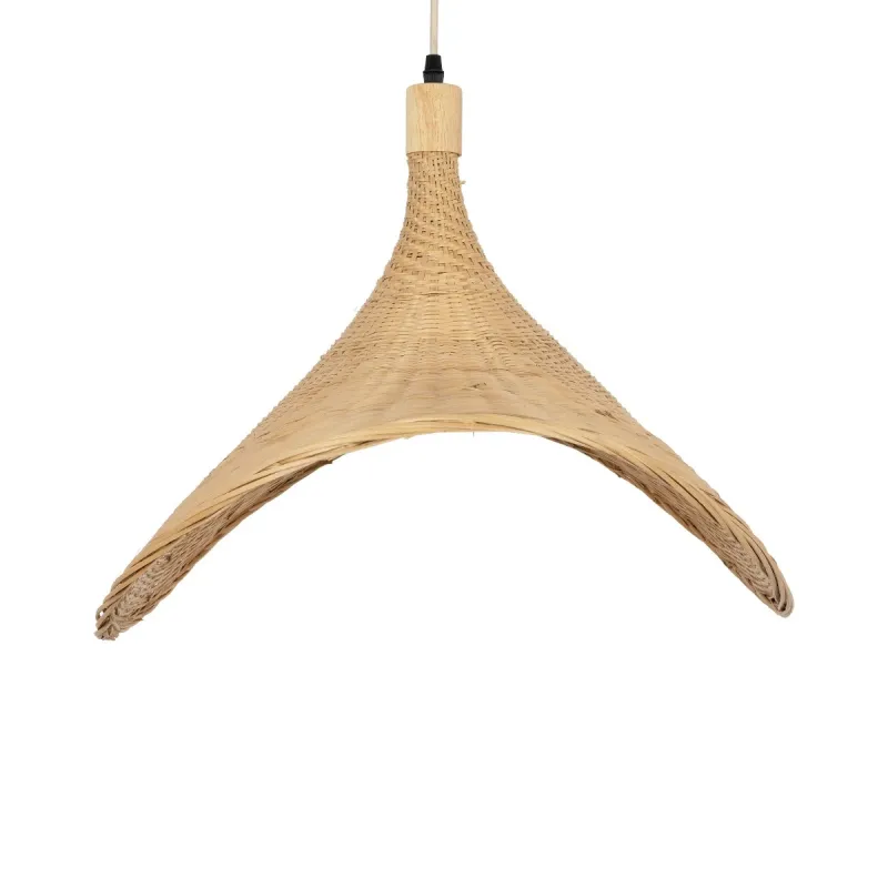 GLOBOSTAR® CUBA 01721 Boho Κρεμαστό Φωτιστικό Οροφής με Ντουί 1 x E27 AC 220-240V IP20 - Μπεζ - Μ64 x Π48 x Υ41cm