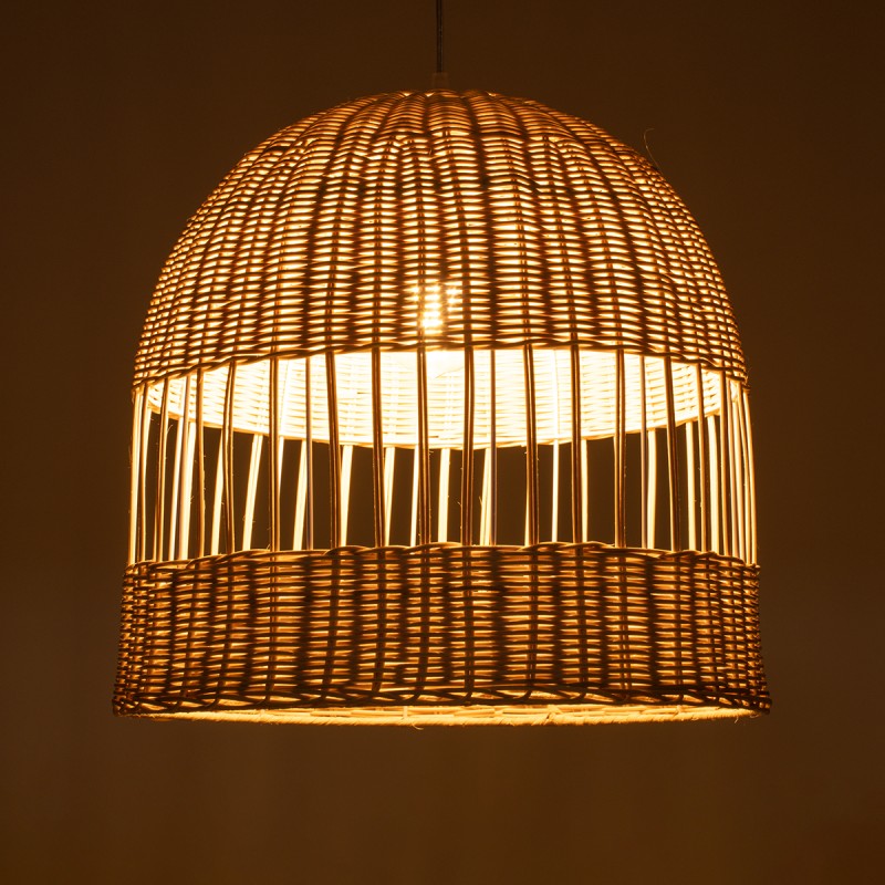 GLOBOSTAR® LUCIA 01725 Boho Κρεμαστό Φωτιστικό Οροφής με Ντουί 1 x E27 AC 220-240V IP20 - Μπεζ - Μ40 x Π40 x Y34cm