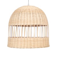 GLOBOSTAR® LUCIA 01725 Boho Κρεμαστό Φωτιστικό Οροφής με Ντουί 1 x E27 AC 220-240V IP20 - Μπεζ - Μ40 x Π40 x Y34cm