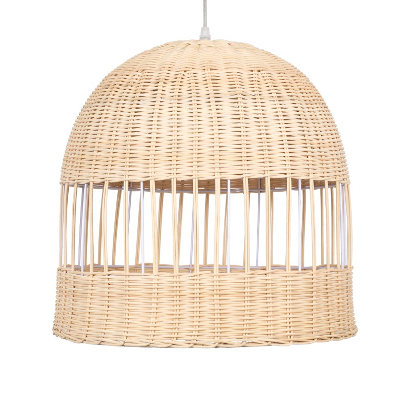 GLOBOSTAR® LUCIA 01725 Boho Κρεμαστό Φωτιστικό Οροφής με Ντουί 1 x E27 AC 220-240V IP20 - Μπεζ - Μ40 x Π40 x Y34cm