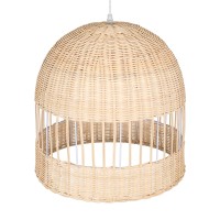 GLOBOSTAR® LUCIA 01725 Boho Κρεμαστό Φωτιστικό Οροφής με Ντουί 1 x E27 AC 220-240V IP20 - Μπεζ - Μ40 x Π40 x Y34cm