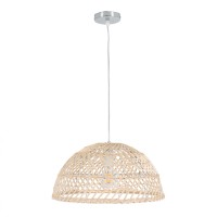 GLOBOSTAR® COMORES 01727 Boho Κρεμαστό Φωτιστικό Οροφής με Ντουί 1 x E27 AC 220-240V IP20 - Μπεζ - Μ40 x Π40 x Y20cm