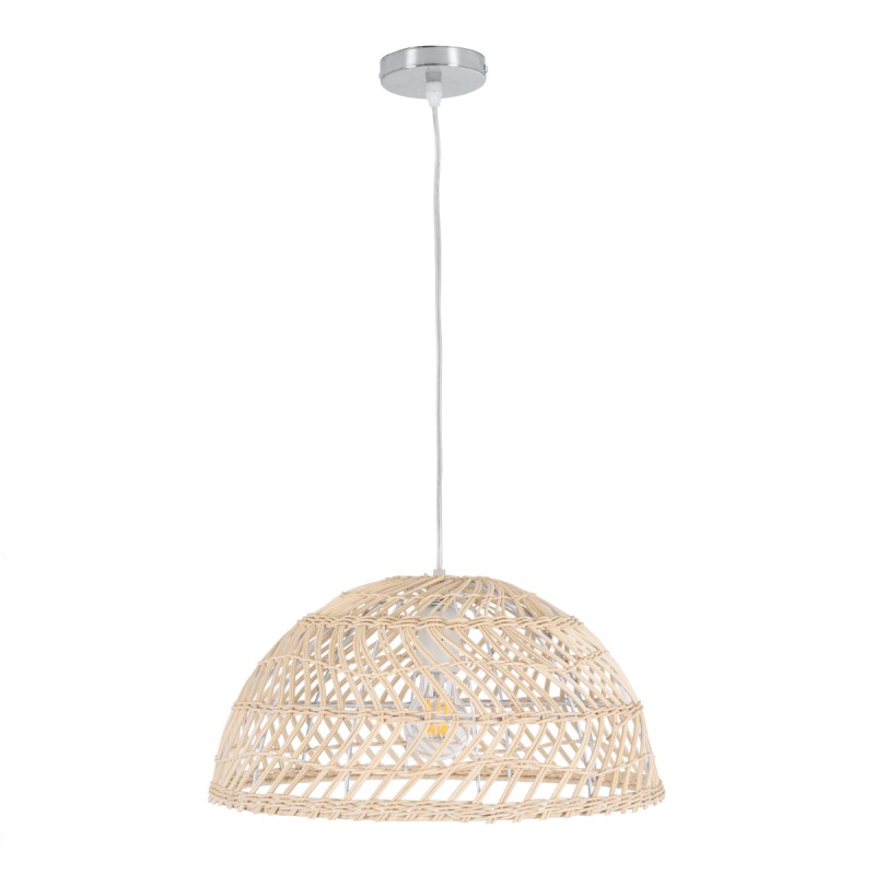 GLOBOSTAR® COMORES 01727 Boho Κρεμαστό Φωτιστικό Οροφής με Ντουί 1 x E27 AC 220-240V IP20 - Μπεζ - Μ40 x Π40 x Y20cm