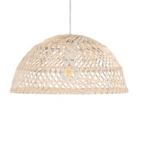 GLOBOSTAR® COMORES 01727 Boho Κρεμαστό Φωτιστικό Οροφής με Ντουί 1 x E27 AC 220-240V IP20 - Μπεζ - Μ40 x Π40 x Y20cm