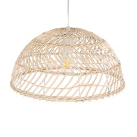 GLOBOSTAR® COMORES 01727 Boho Κρεμαστό Φωτιστικό Οροφής με Ντουί 1 x E27 AC 220-240V IP20 - Μπεζ - Μ40 x Π40 x Y20cm