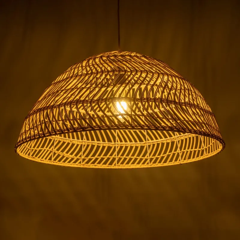 GLOBOSTAR® COMORES 01728 Boho Κρεμαστό Φωτιστικό Οροφής με Ντουί 1 x E27 AC 220-240V IP20 - Μπεζ - Μ60 x Π60 x Y30cm