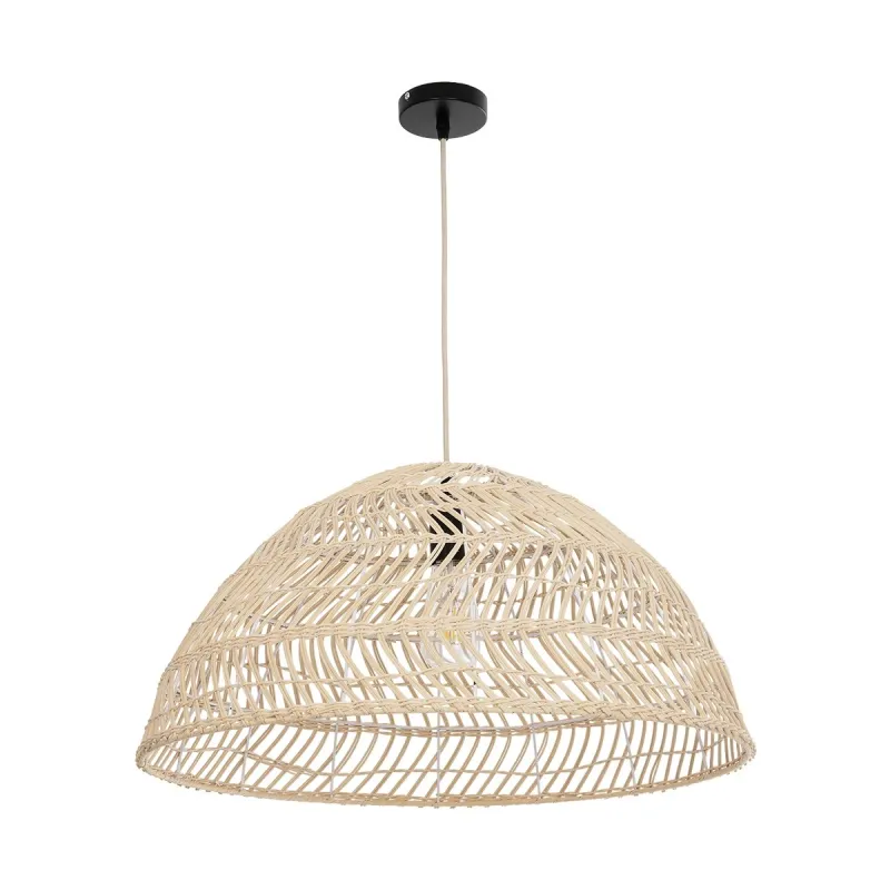 GLOBOSTAR® COMORES 01728 Boho Κρεμαστό Φωτιστικό Οροφής με Ντουί 1 x E27 AC 220-240V IP20 - Μπεζ - Μ60 x Π60 x Y30cm