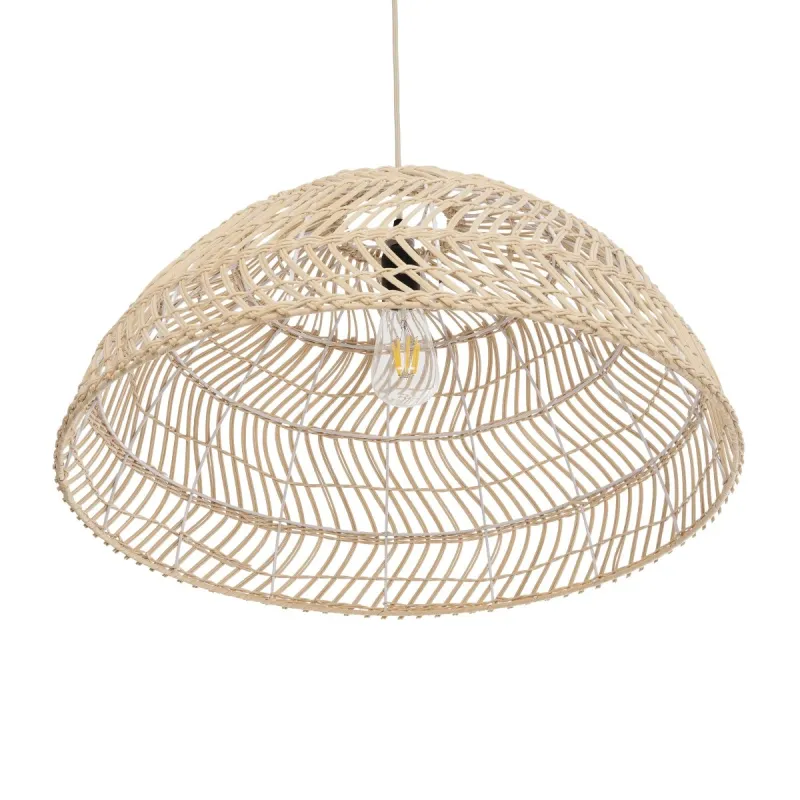 GLOBOSTAR® COMORES 01728 Boho Κρεμαστό Φωτιστικό Οροφής με Ντουί 1 x E27 AC 220-240V IP20 - Μπεζ - Μ60 x Π60 x Y30cm