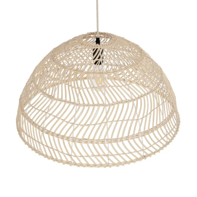 GLOBOSTAR® COMORES 01728 Boho Κρεμαστό Φωτιστικό Οροφής με Ντουί 1 x E27 AC 220-240V IP20 - Μπεζ - Μ60 x Π60 x Y30cm
