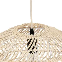 GLOBOSTAR® COMORES 01728 Boho Κρεμαστό Φωτιστικό Οροφής με Ντουί 1 x E27 AC 220-240V IP20 - Μπεζ - Μ60 x Π60 x Y30cm