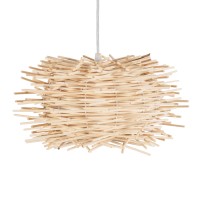 GLOBOSTAR® MINORCA 01729 Boho Κρεμαστό Φωτιστικό Οροφής με Ντουί 1 x E27 AC 220-240V IP20 - Μπεζ - Μ30 x Π30 x Υ18cm