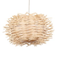 GLOBOSTAR® MINORCA 01730 Boho Κρεμαστό Φωτιστικό Οροφής με Ντουί 1 x E27 AC 220-240V IP20 - Μπεζ - Μ35 x Π35 x Y23cm