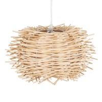 GLOBOSTAR® MINORCA 01730 Boho Κρεμαστό Φωτιστικό Οροφής με Ντουί 1 x E27 AC 220-240V IP20 - Μπεζ - Μ35 x Π35 x Y23cm