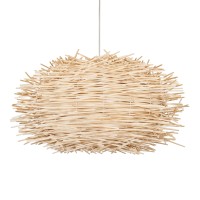 GLOBOSTAR® MINORCA 01731 Boho Κρεμαστό Φωτιστικό Οροφής με Ντουί 1 x E27 AC 220-240V IP20 - Μπεζ - Μ60 x Π60 x Y35cm