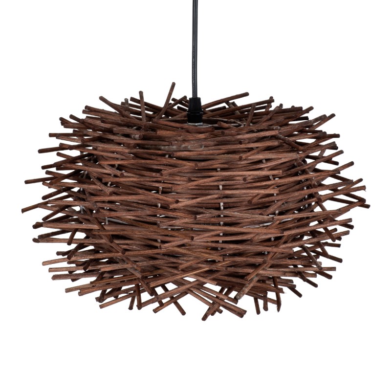 GLOBOSTAR® MINORCA 01732 Boho Κρεμαστό Φωτιστικό Οροφής με Ντουί 1 x E27 AC 220-240V IP20 - Καφέ - Μ30 x Π30 x Υ18cm