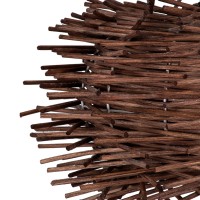 GLOBOSTAR® MINORCA 01732 Boho Κρεμαστό Φωτιστικό Οροφής με Ντουί 1 x E27 AC 220-240V IP20 - Καφέ - Μ30 x Π30 x Υ18cm