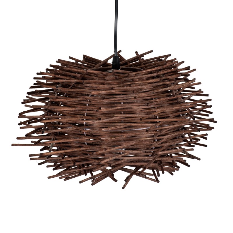 GLOBOSTAR® MINORCA 01733 Boho Κρεμαστό Φωτιστικό Οροφής με Ντουί 1 x E27 AC 220-240V IP20 - Καφέ - Μ35 x Π35 x Υ23cm
