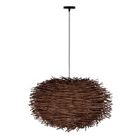 GLOBOSTAR® MINORCA 01734 Boho Κρεμαστό Φωτιστικό Οροφής με Ντουί 1 x E27 AC 220-240V IP20 - Καφέ - Μ60 x Π60 x Y35cm
