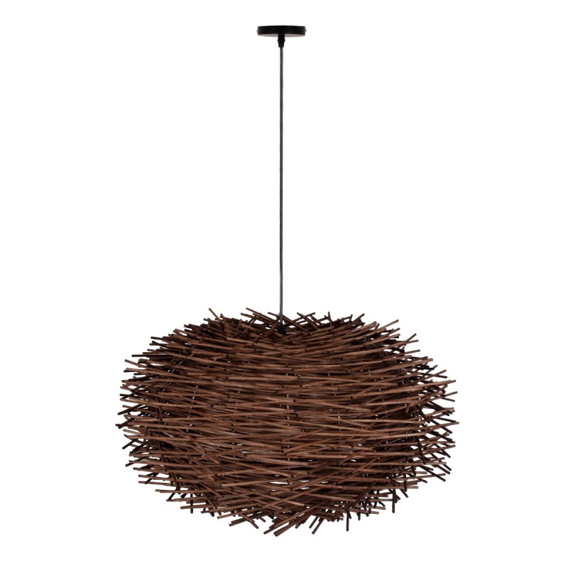 GLOBOSTAR® MINORCA 01734 Boho Κρεμαστό Φωτιστικό Οροφής με Ντουί 1 x E27 AC 220-240V IP20 - Καφέ - Μ60 x Π60 x Y35cm