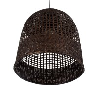 GLOBOSTAR® BORA-BORA 01736 Boho Κρεμαστό Φωτιστικό Οροφής με Ντουί 1 x E27 AC 220-240V IP20 - Καφέ - Μ42 x Π42 x Y44cm