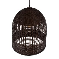 GLOBOSTAR® BORA-BORA 01736 Boho Κρεμαστό Φωτιστικό Οροφής με Ντουί 1 x E27 AC 220-240V IP20 - Καφέ - Μ42 x Π42 x Y44cm