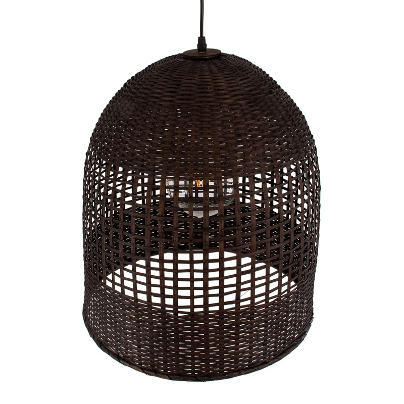 GLOBOSTAR® BORA-BORA 01736 Boho Κρεμαστό Φωτιστικό Οροφής με Ντουί 1 x E27 AC 220-240V IP20 - Καφέ - Μ42 x Π42 x Y44cm