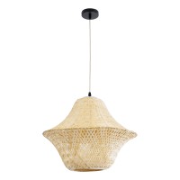 GLOBOSTAR® JUNIPER 01737 Boho Κρεμαστό Φωτιστικό Οροφής με Ντουί 1 x E27 AC 220-240V IP20 - Μπεζ - Μ45 x Π45 x Υ40cm
