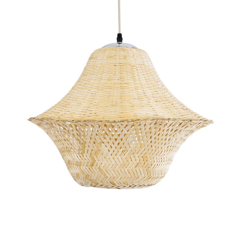 GLOBOSTAR® JUNIPER 01737 Boho Κρεμαστό Φωτιστικό Οροφής με Ντουί 1 x E27 AC 220-240V IP20 - Μπεζ - Μ45 x Π45 x Υ40cm