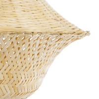 GLOBOSTAR® JUNIPER 01737 Boho Κρεμαστό Φωτιστικό Οροφής με Ντουί 1 x E27 AC 220-240V IP20 - Μπεζ - Μ45 x Π45 x Υ40cm