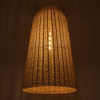 GLOBOSTAR® FAROL 01746 Boho Κρεμαστό Φωτιστικό Οροφής με Ντουί 1 x E27 AC 220-240V IP20 - Μπεζ - Μ60 x Π60 x Y100cm
